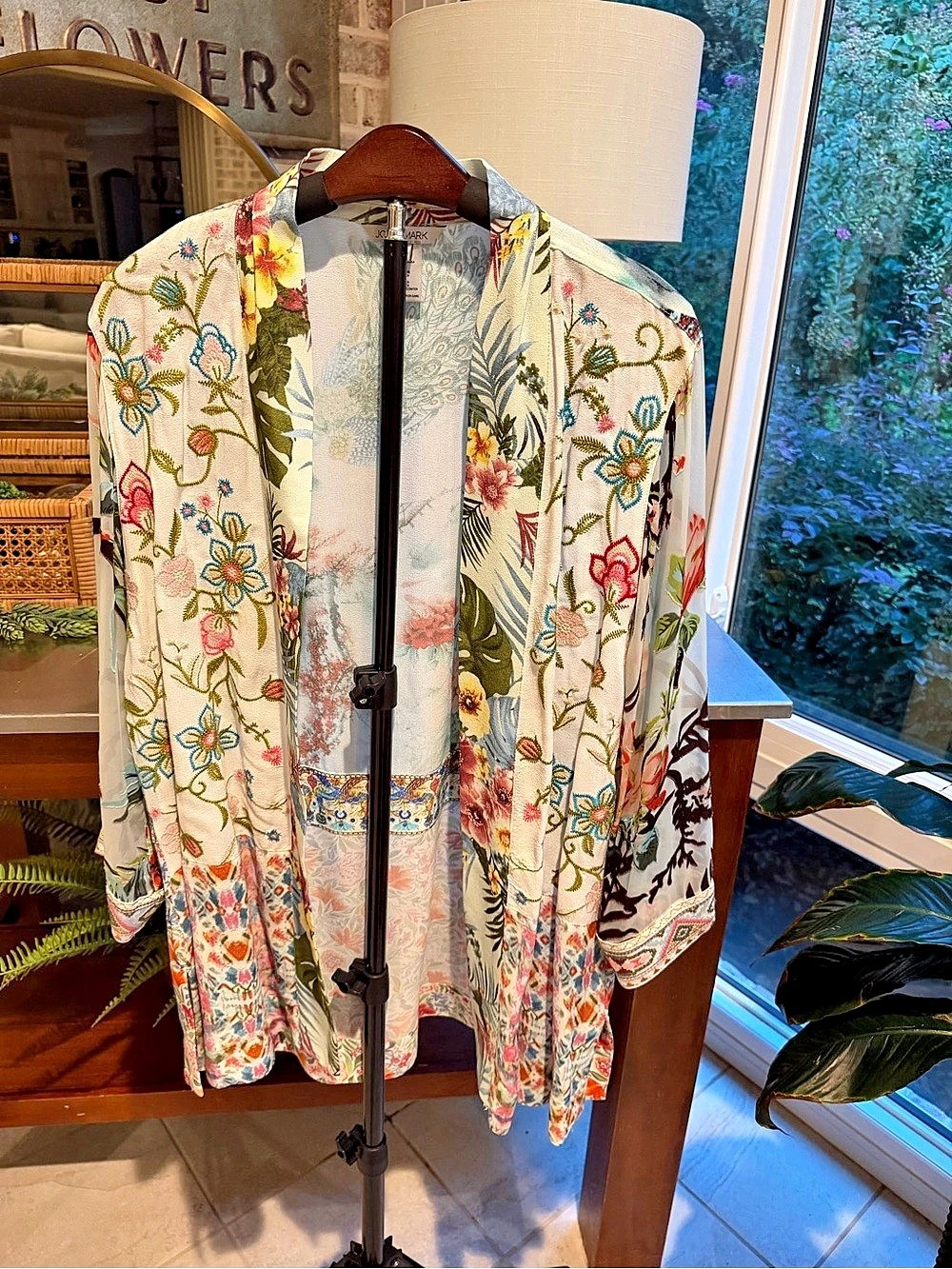 John Mark Floral Jacket in Multicolor Size Medium